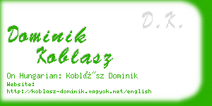 dominik koblasz business card